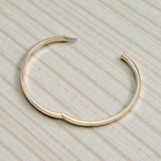 9ct Yellow Gold Diamond Set Solid Hinged Bangle