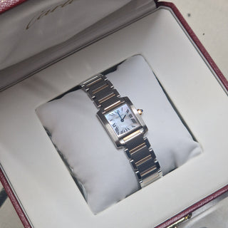 Cartier Tank Francaise W51027Q4 20mm Stainless Steel and Rose Gold Bracelet