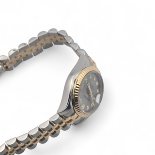 Ladies Rolex Datejust 179173 26mm Steel & Gold Diamond Dial 2014