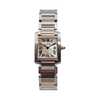 Cartier Tank Francaise W51027Q4 20mm Stainless Steel and Rose Gold Bracelet