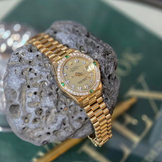 Ladies Rolex Datejust 69078 26mm 18ct Yellow Gold Factory Diamond Dial