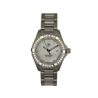 Tag Heuer Ladies Aquaracer Ref. WAY1414 - Mother of Pearl Dial, Diamond Bezel & Hour Markers - Full Set (2016)