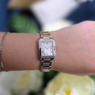 Cartier Tank Anglaise Ref. 3485  - 18ct Rose Gold & Steel - Full Set (2018)