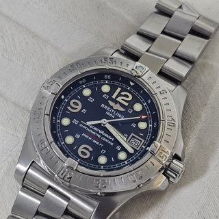 Breitling Superocean Steelfish A17390 44mm Blue Dial Full Set 2007