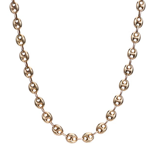 Vintage 9ct Yellow Gold Anchor Marine Link Chain Necklace