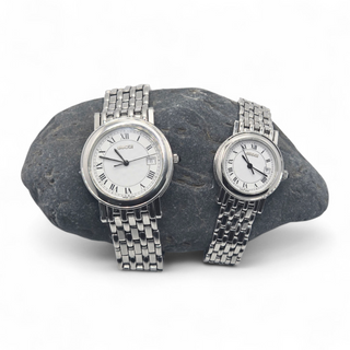 His & Hers Gucci 7500M 34mm & 7500L 26mm Stainless Steel set