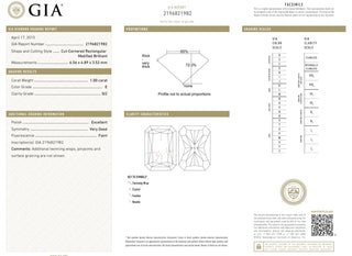 GIA Certified 1.00ct E Colour Radiant Cut Diamond Ring in 14ct White Gold - Size N½