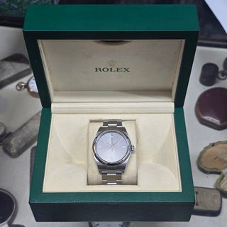 Rolex Oyster Perpetual 114300 39mm Dark Rhodium Dial - Full Set (2016)