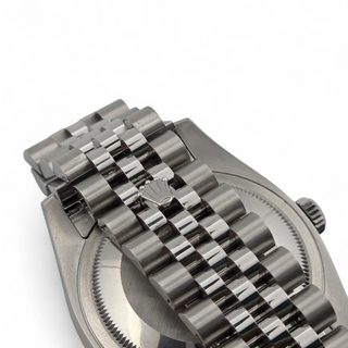 Rolex Datejust 116200 36mm Oyster Steel with factory blue and Roman Numeral Dial