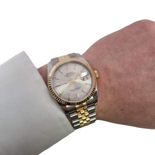 Rolex Datejust 36mm 116233 18ct Gold And Steel Jubilee Box & Papers