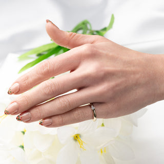 18ct White And Yellow Gold Tension Set Diamond Solitaire/Wedding Ring