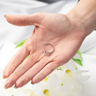 Antique Platinum 0.9ct Old Cut Diamond Solitaire Ring