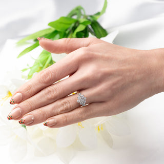 18ct 1ct Diamond Cluster Ring