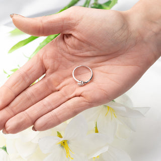 18ct White Gold 0.15ct Diamond Toi Et Moi Style Crossover Ring