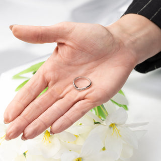 Platinum 0.2ct Diamond Wishbone Style Shaped Wedding/ Eternity Ring