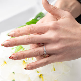 18ct Yellow Gold 0.35ct Diamond Seven Stone Half Eternity Ring