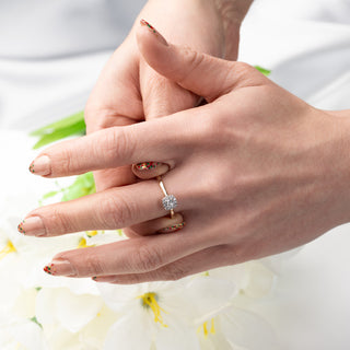 18ct Yellow Gold Forever Diamond Halo Ring