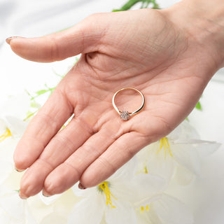 18ct Yellow Gold Forever Diamond Halo Ring