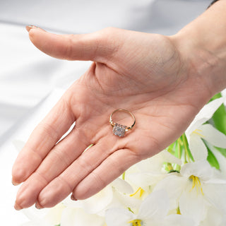 Vintage 18ct Yellow Gold Diamond And Aquamarine Deco Style Cluster Ring