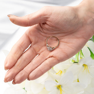 Vintage 18ct Yellow Gold 0.6ct Diamond Cluster Ring