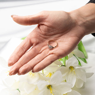 Art Deco 18ct Gold And Platinum Square Setting Diamond Halo Ring