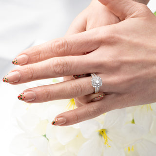18ct Yellow Gold 0.75ct Natural Diamond Cluster Ring