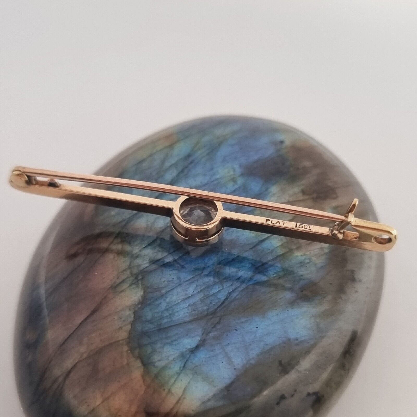 Art Deco 15ct Yellow Gold And Platinum Old Cut White