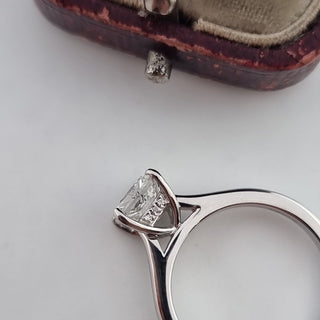 Platinum 950 1.2ct Princess Cut COLOURLESS Diamond Solitaire Ring GIA Certified