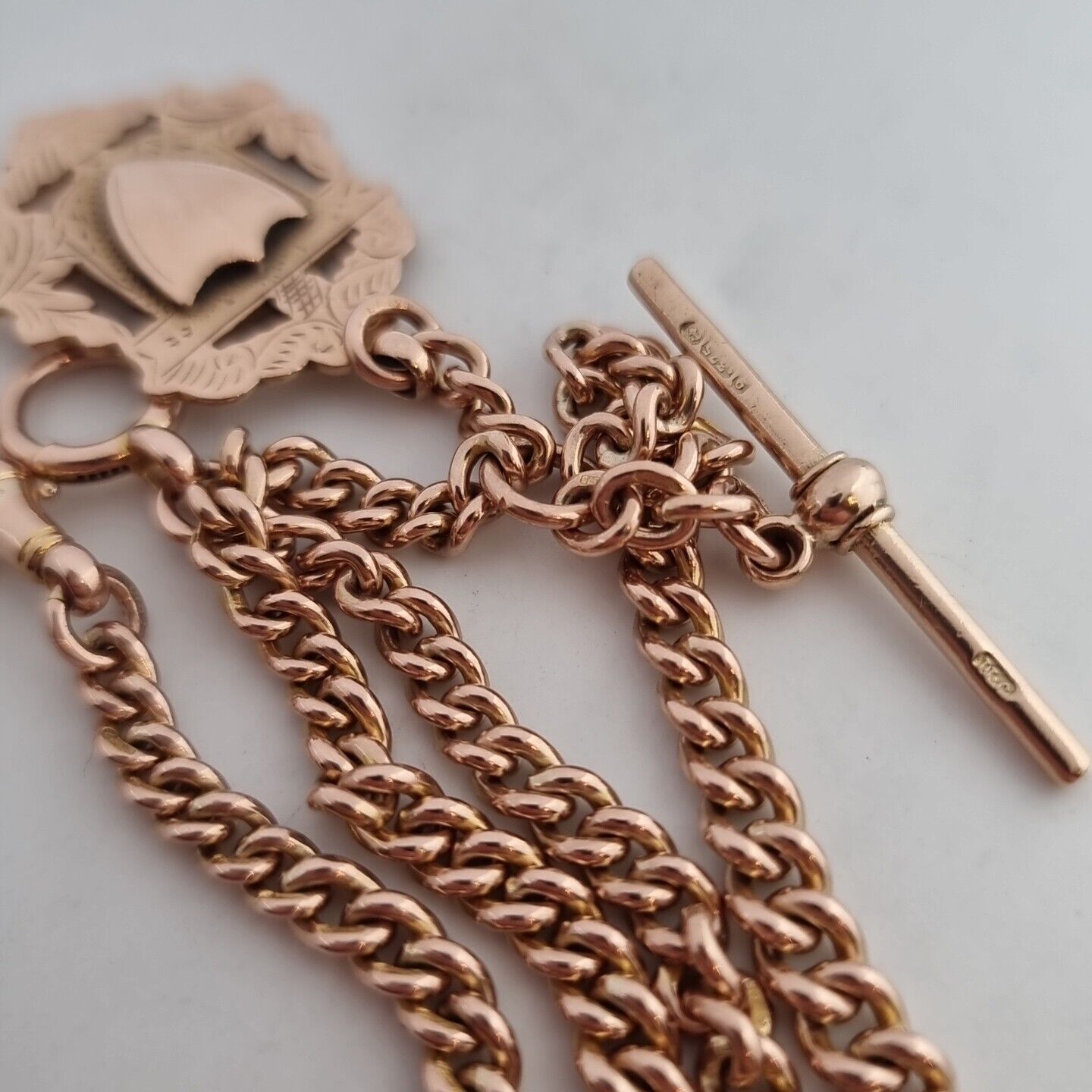 Antique Edwardian Rolled Gold Double Albert Watch Chain – Boylerpf