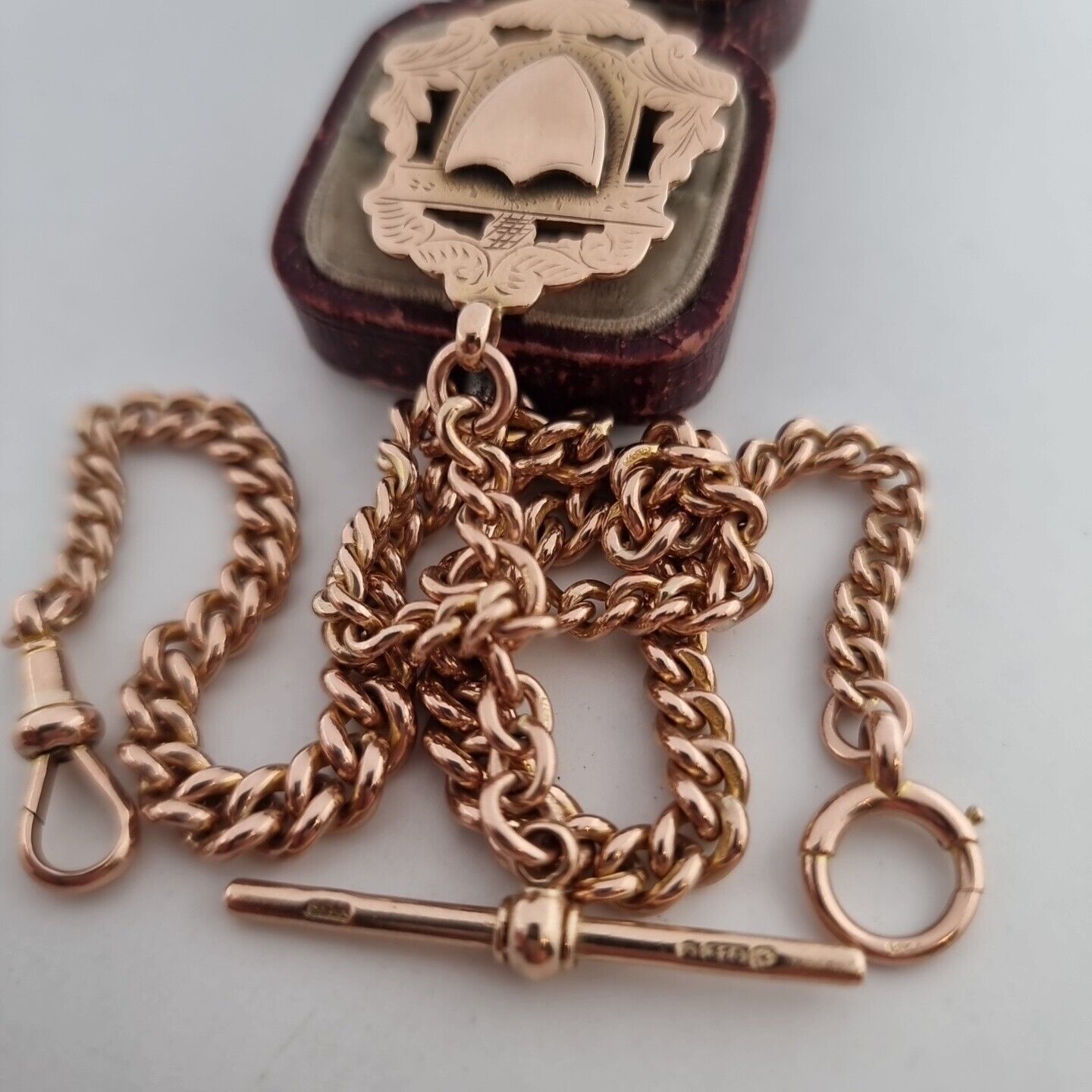 Victorian watch fob rose gold top