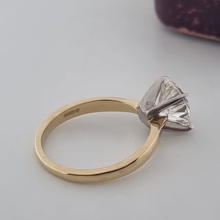 18ct Yellow Gold 1.93ct Brilliant Round Cut Diamond Solitaire Ring